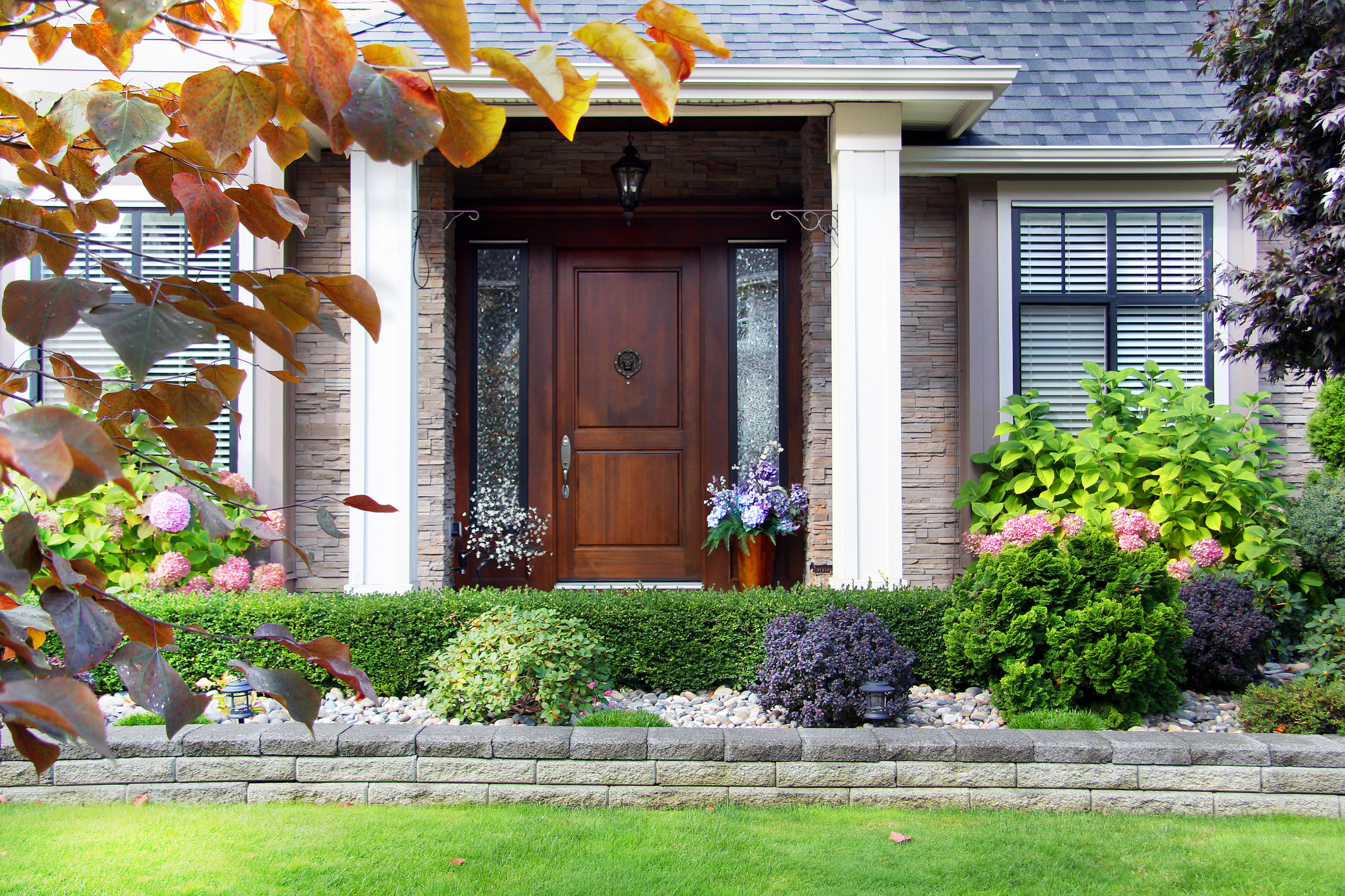 home with nice landscaping