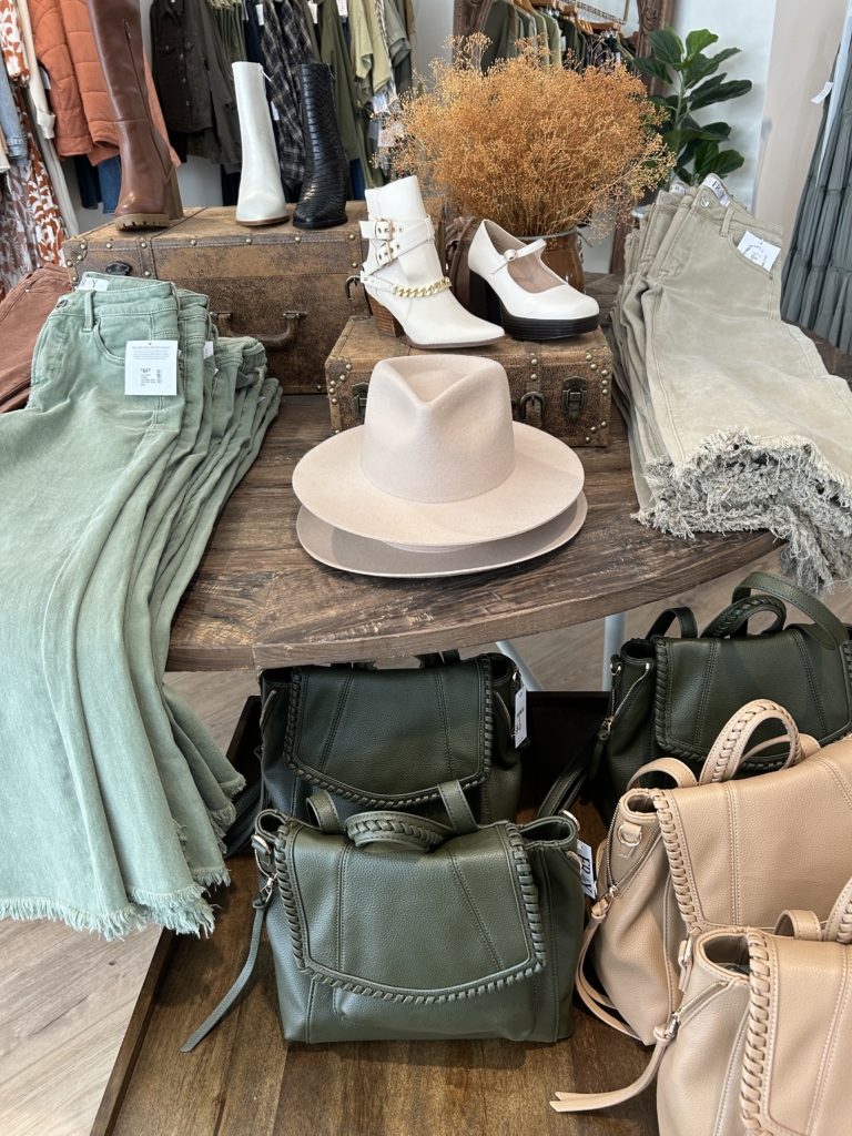 wide brimmed felt hat and other merchandise at Fray.