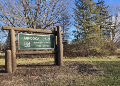 Minooka Park sign in Waukesha