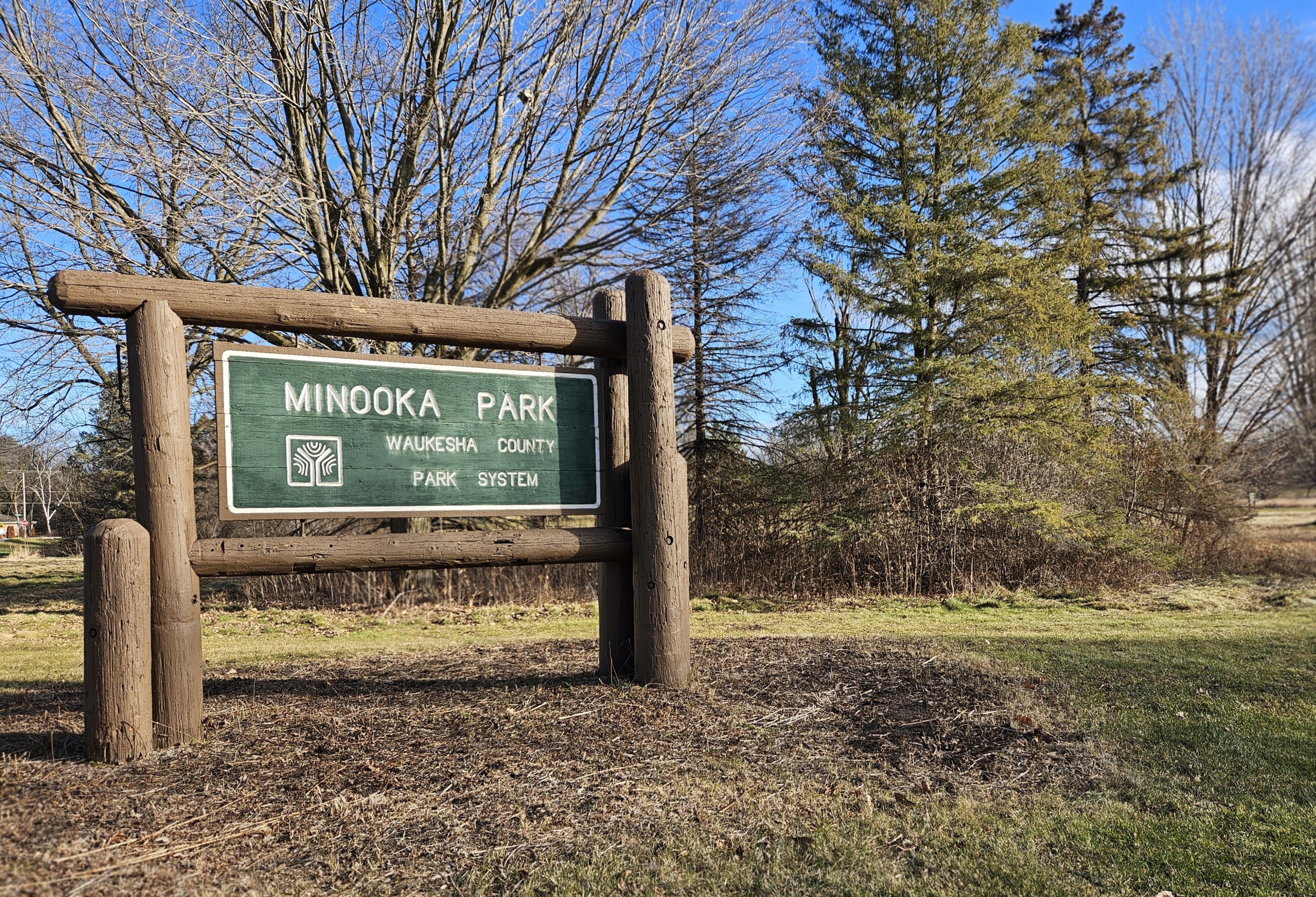 Minooka Park sign in Waukesha