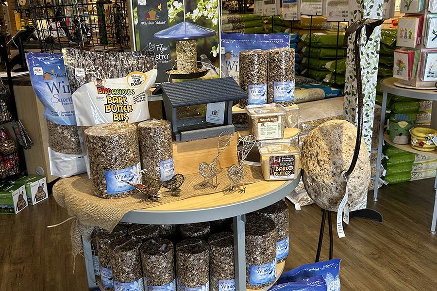 bird foods for sale in a shop