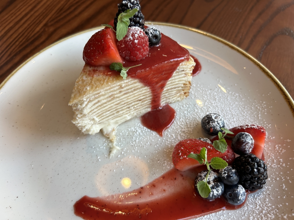 Dessert: fifteen-layer crepe cake