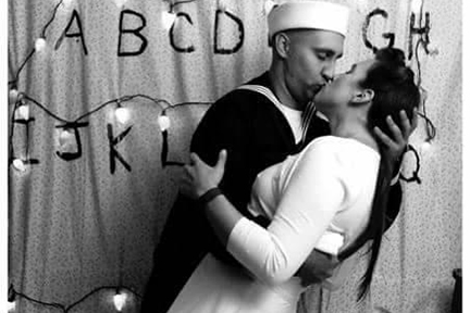 V-J Day Kissing Couple costume